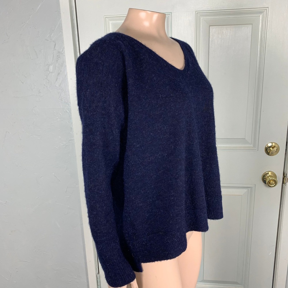 Peruvian Connection Heather Sweater S Alpaca Scoop Solid Knit Long sleeve P17 - Picture 7 of 8